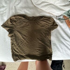 army green crop top size s